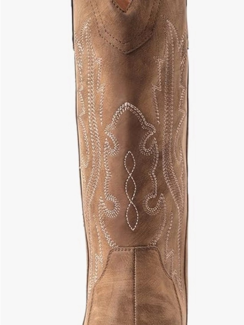 Classic Tan Western Mid-Calf Cowboy Boots- NEW NEVER WORN- 8.5W - Picture 3 of 4